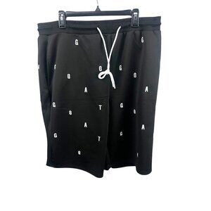Bluegear NWT Big Mens Scuba Embroidered Shorts Black White 3XL Streetwear Goth